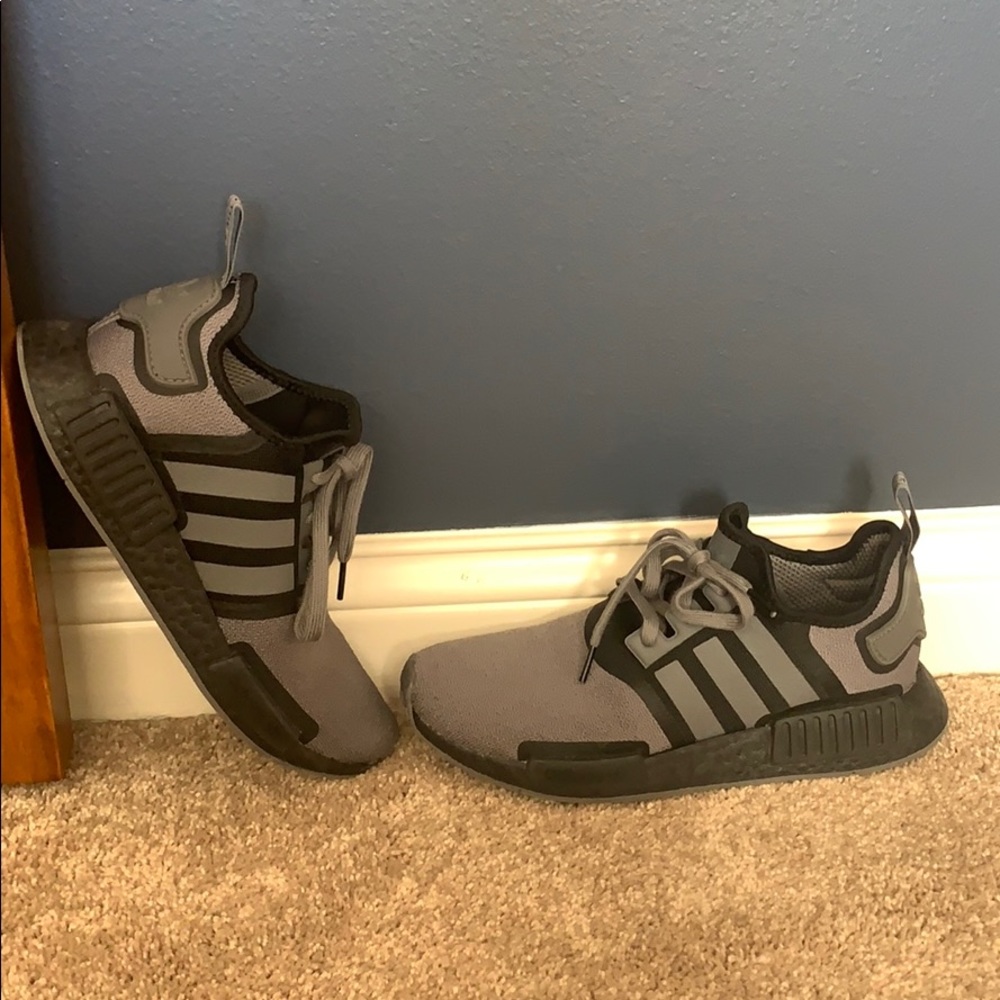 Lightly worn NMD in black and gray